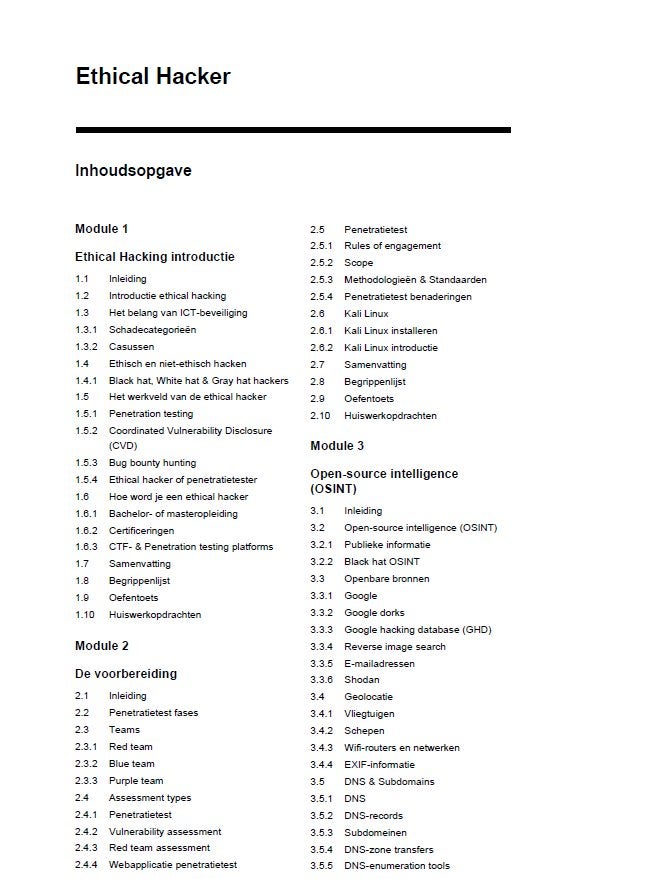 Cursus Ethical Hacker, Boeken, Ophalen, Alpha