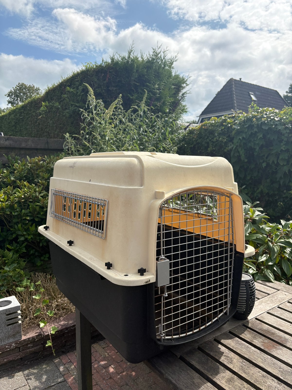 Honden transport bench, Ophalen