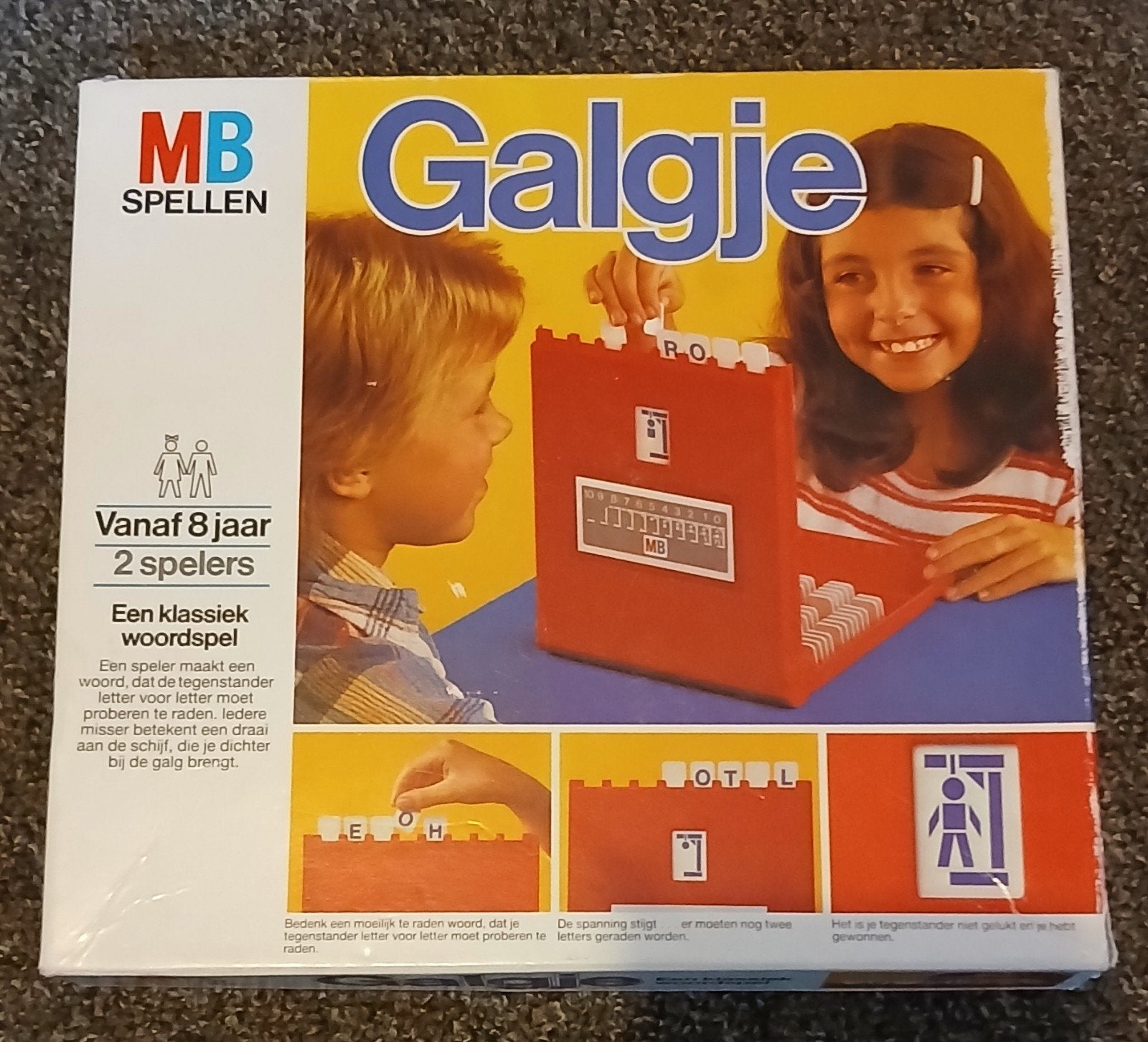 galgje, Hobby en Vrije tijd, Gezelschapsspellen | Bordspellen, Ophalen of Verzenden, Zo goed als nieuw, MB Spellen