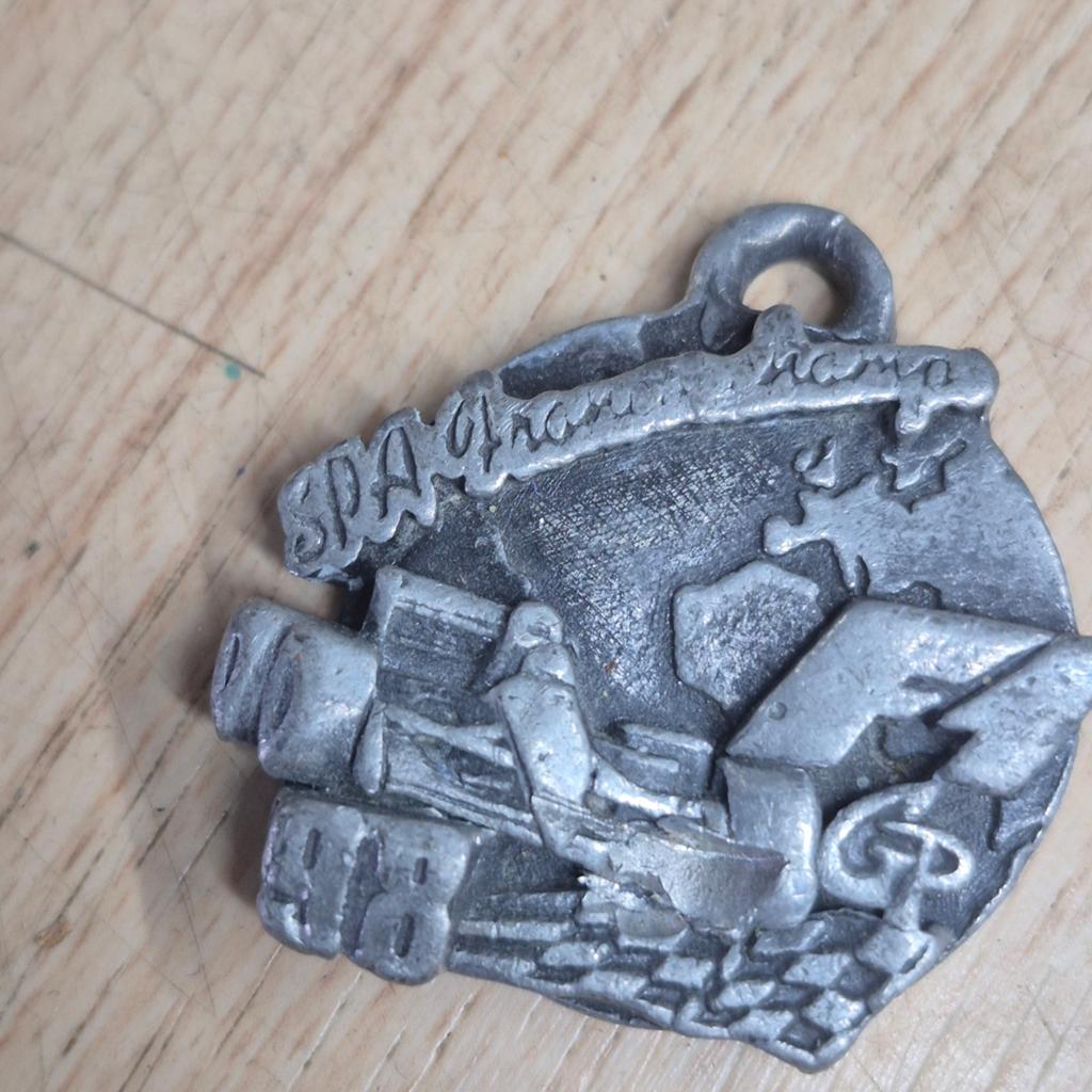 Vintage Spa Formule 1 Sleutelhanger/Medaille, Ophalen of Verzenden