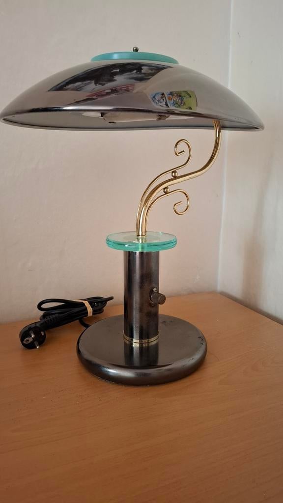 vintage bankierslamp notarislamp 80s 90s, Ophalen of Verzenden, Minder dan 50 cm