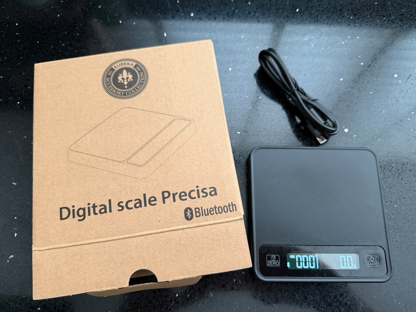 Eureka Precisa Bluetooth (koffie) weegschaal, Witgoed en Apparatuur, Weegschalen, Gebruikt, Digitaal, Personenweegschaal, Fijner dan 1 gram
