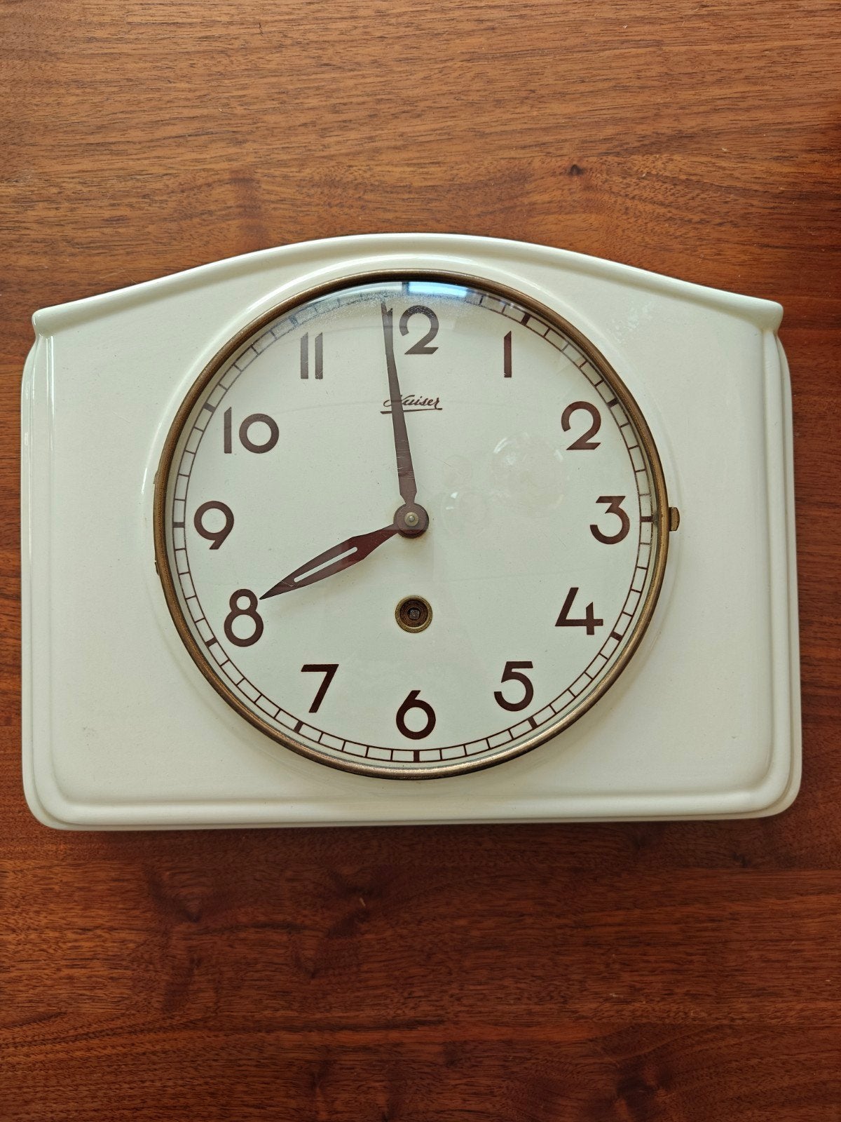 Vintage Kaiser Keramische Wandklok - Opwindbaar, Ophalen of Verzenden