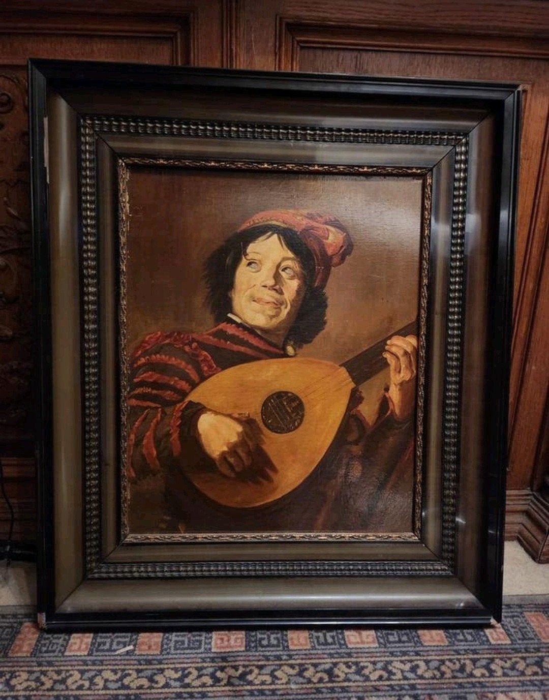 The Lute Player Frans Halls Replica 50x60 cm., Ophalen of Verzenden
