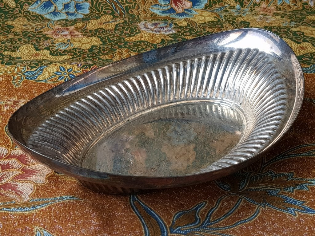 Antieke schaal uit Engeland van Walker & Hall silverplate., Ophalen of Verzenden