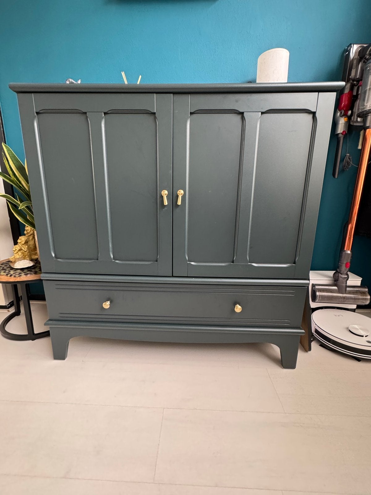 IKEA LOMMARP Kast Donker Blauw Groen 102x101, Huis en Inrichting, Ophalen, Gebruikt