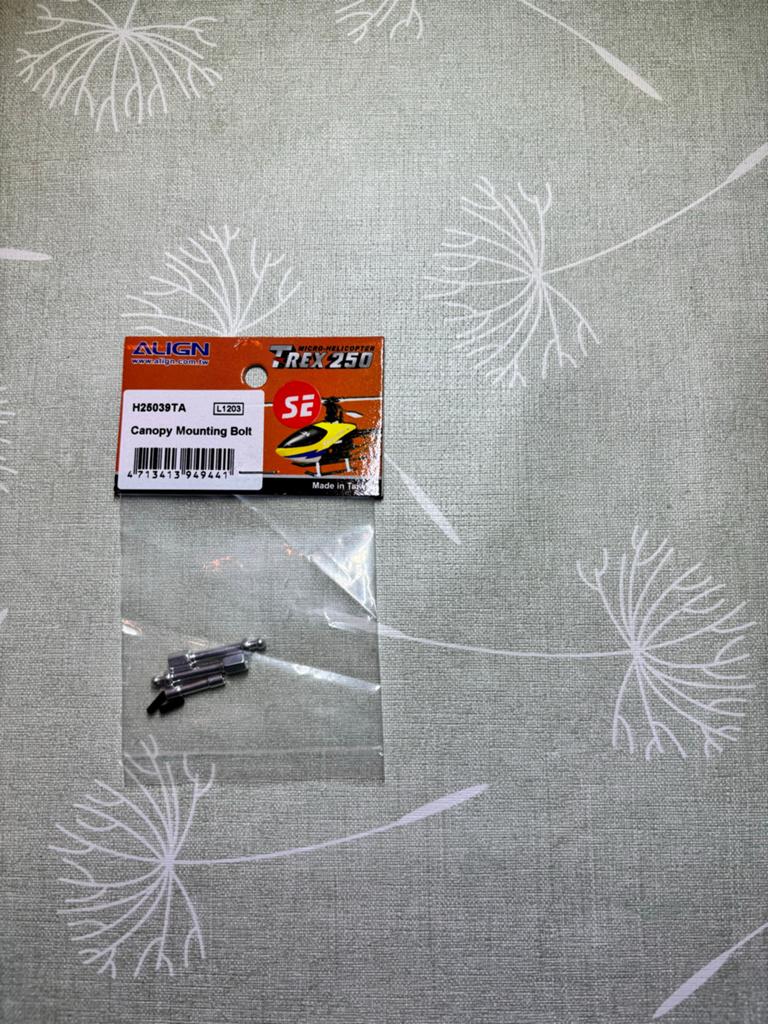 Align T-Rex 250 Canopy Mounting Bolt H28039TA, Ophalen of Verzenden, Nieuw, Overige typen, Helikopter