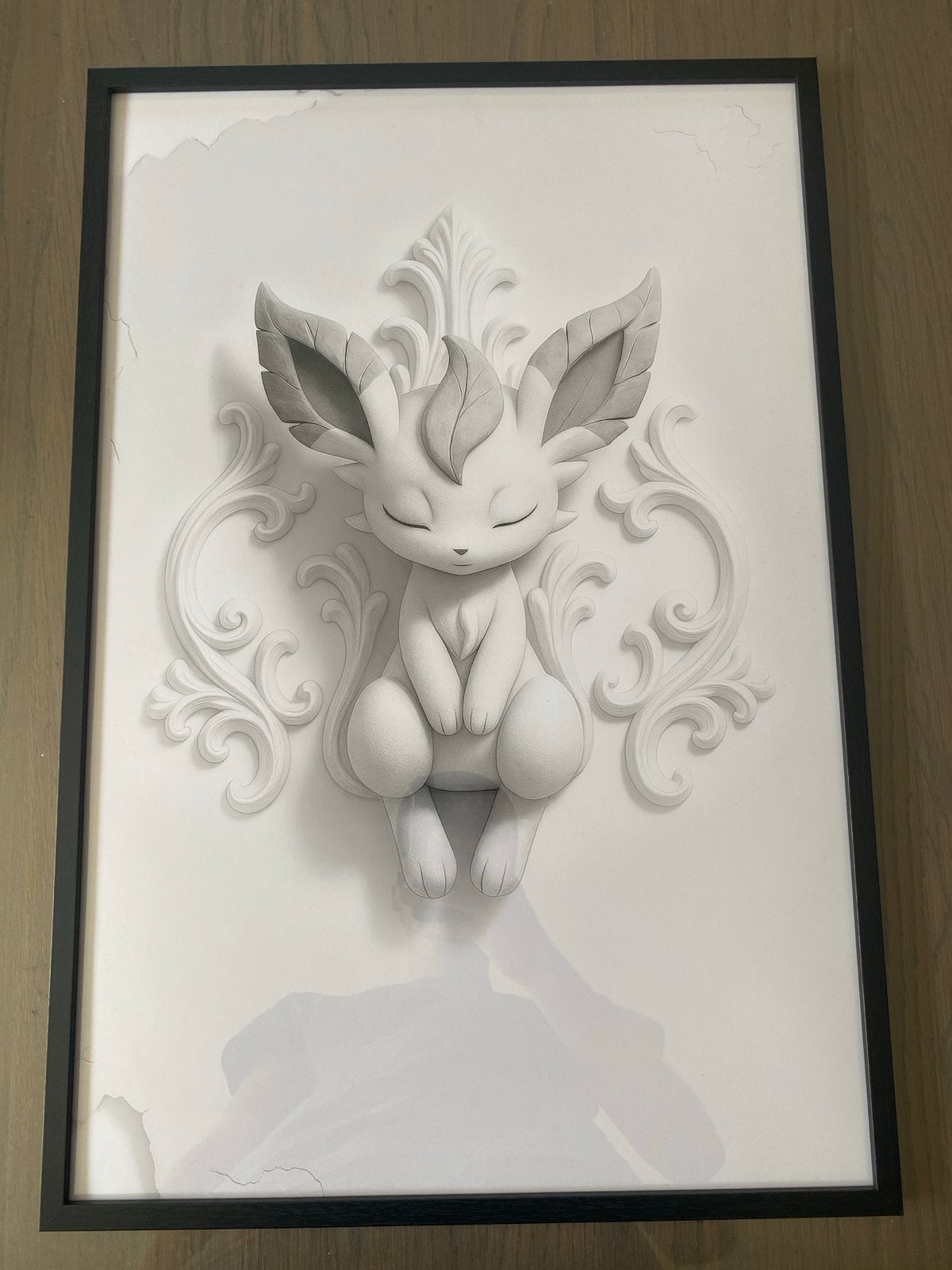 3D Wanddecoratie Pokémon Leafeon - Wit Reliëf, Hobby en Vrije tijd, Ophalen, Nieuw, Overige typen