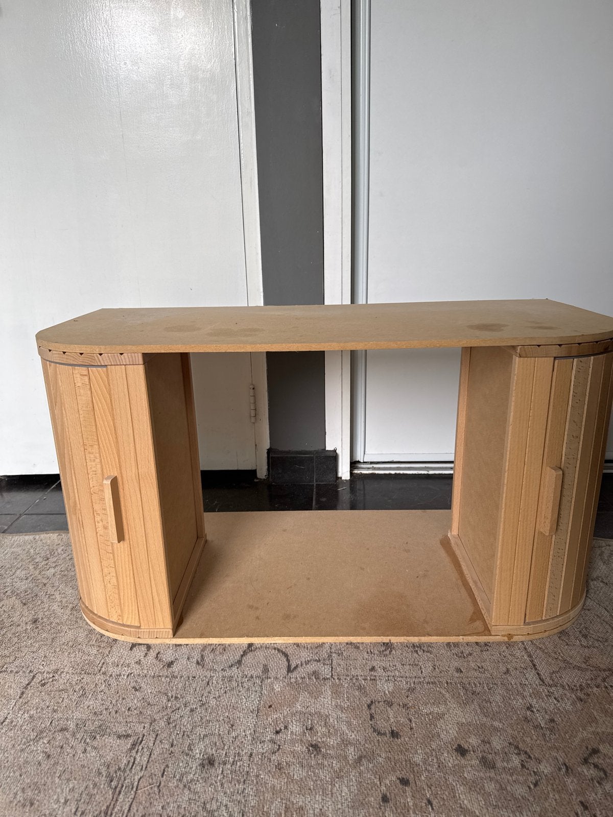 Houten meubel met kastjes, Ophalen, Gebruikt, 100 tot 150 cm, Minder dan 100 cm