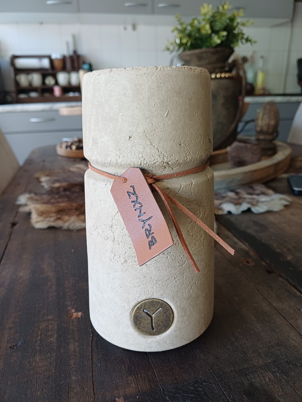 Brynxz vaas kruik taupe S, Ophalen, Nieuw
