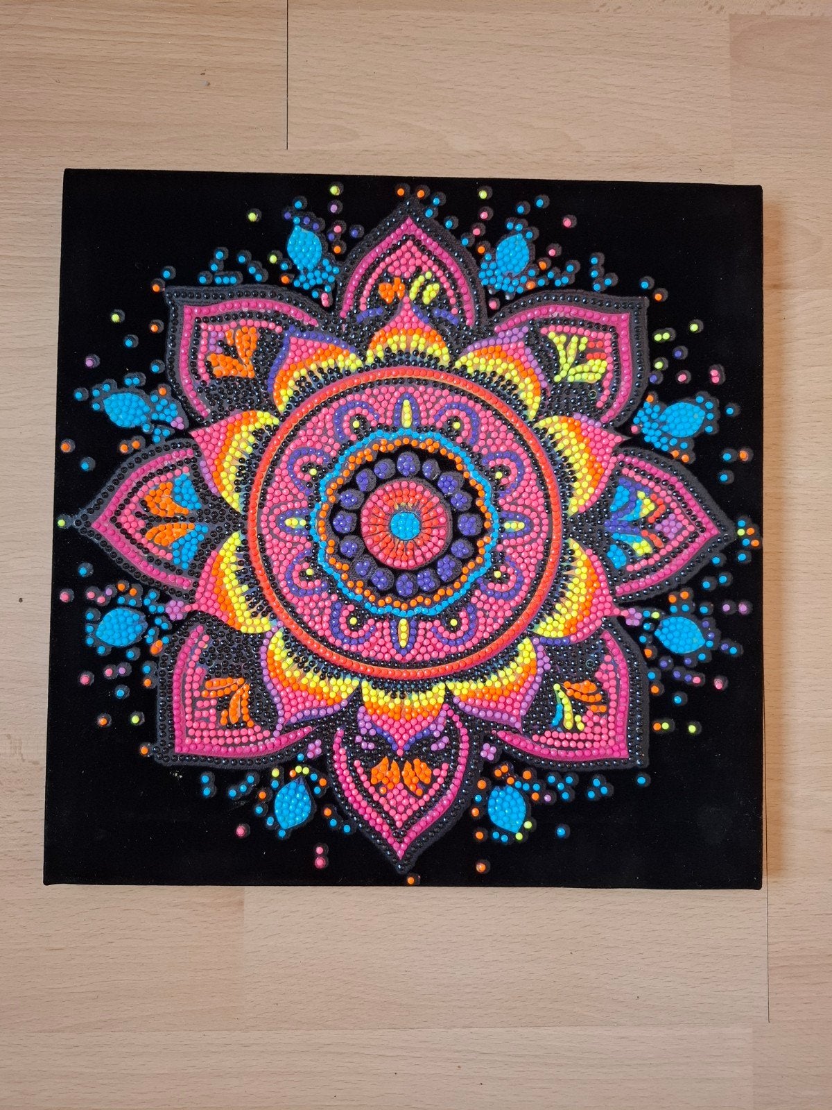 Diamond painting gemaakt, Ophalen