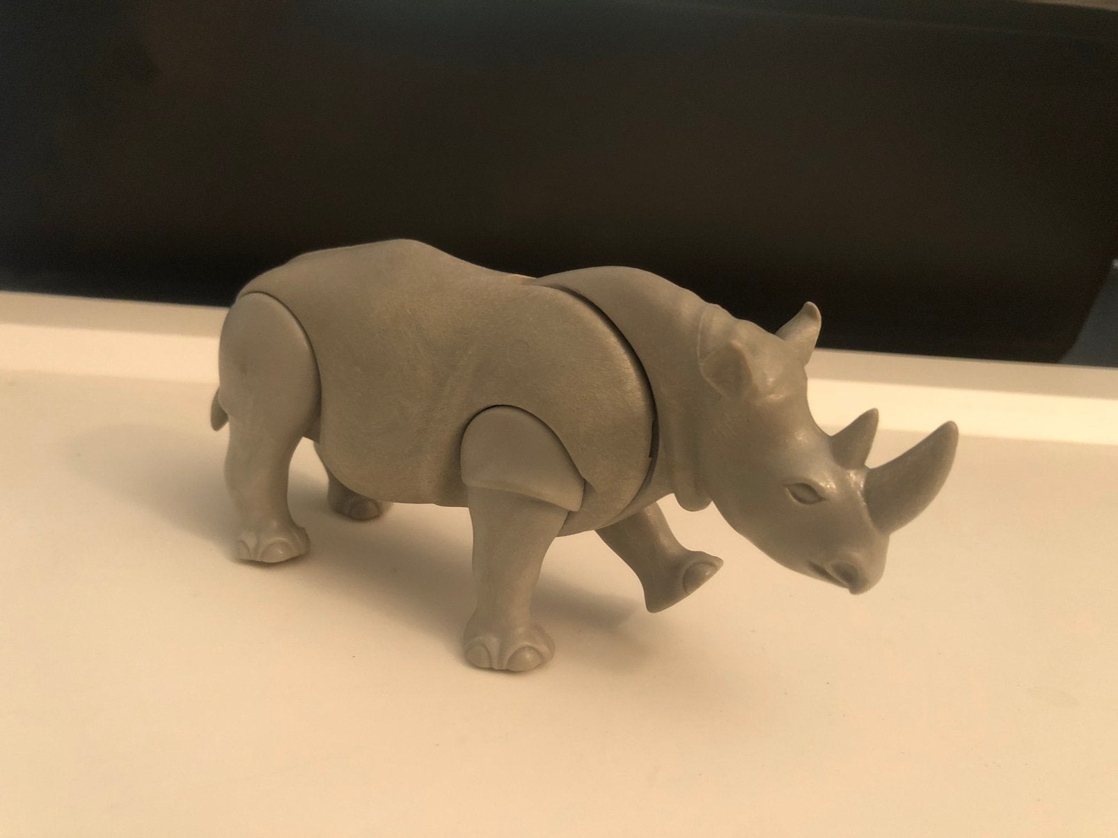 Playmobil neushoorn 7012, Ophalen of Verzenden, Gebruikt, Wild dier, Beeldje of Figuurtje