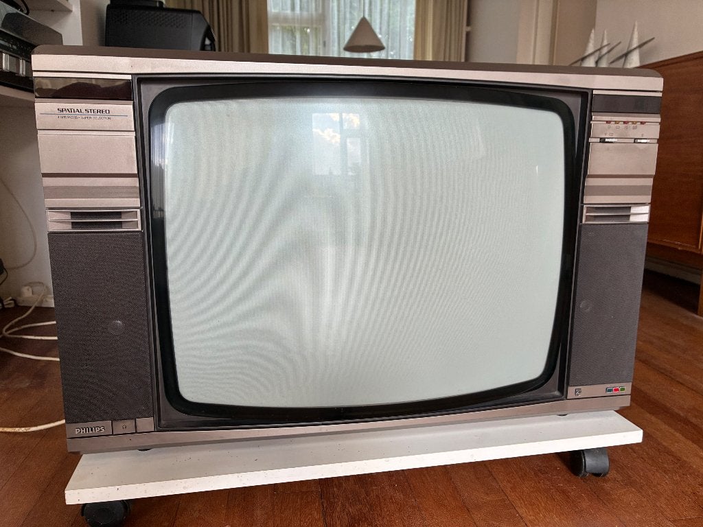 Vintage Philips kleuren tv, Ophalen, Gebruikt, 80 tot 100 cm, Philips