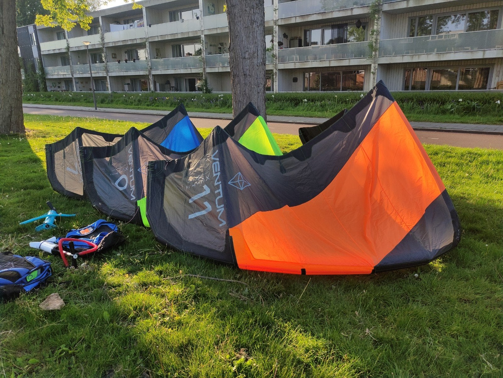 Ventum Xcite 7, 9, 11m² met bar, Gebruikt, Kitesurf-set, 9 m², Geen board