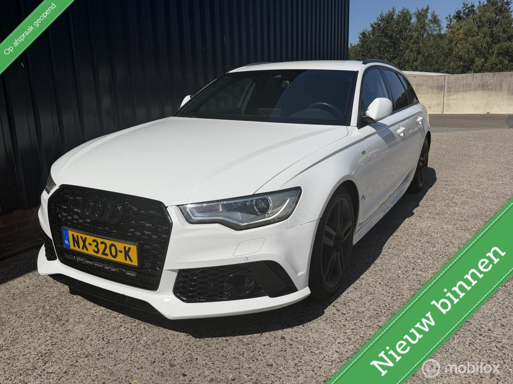 Audi A6 Avant 3.0 TDI BiT quattro Pro Line S 313PK AUTOMAAT/, Auto's, Audi, Automaat, Euro 5, Gebruikt, Wit