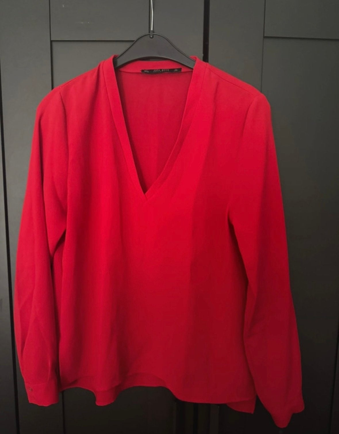 Zara Basic Collection Rode Blouse Maat L, Kleding | Dames, Blouses en Tunieken, Zo goed als nieuw, Maat 38/40 (M), Rood, Ophalen of Verzenden