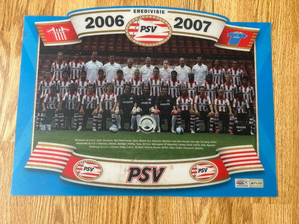 Placemats PSV seizoen 2006 2007, Verzamelen, Ophalen of Verzenden, Gebruikt, PSV, Overige typen
