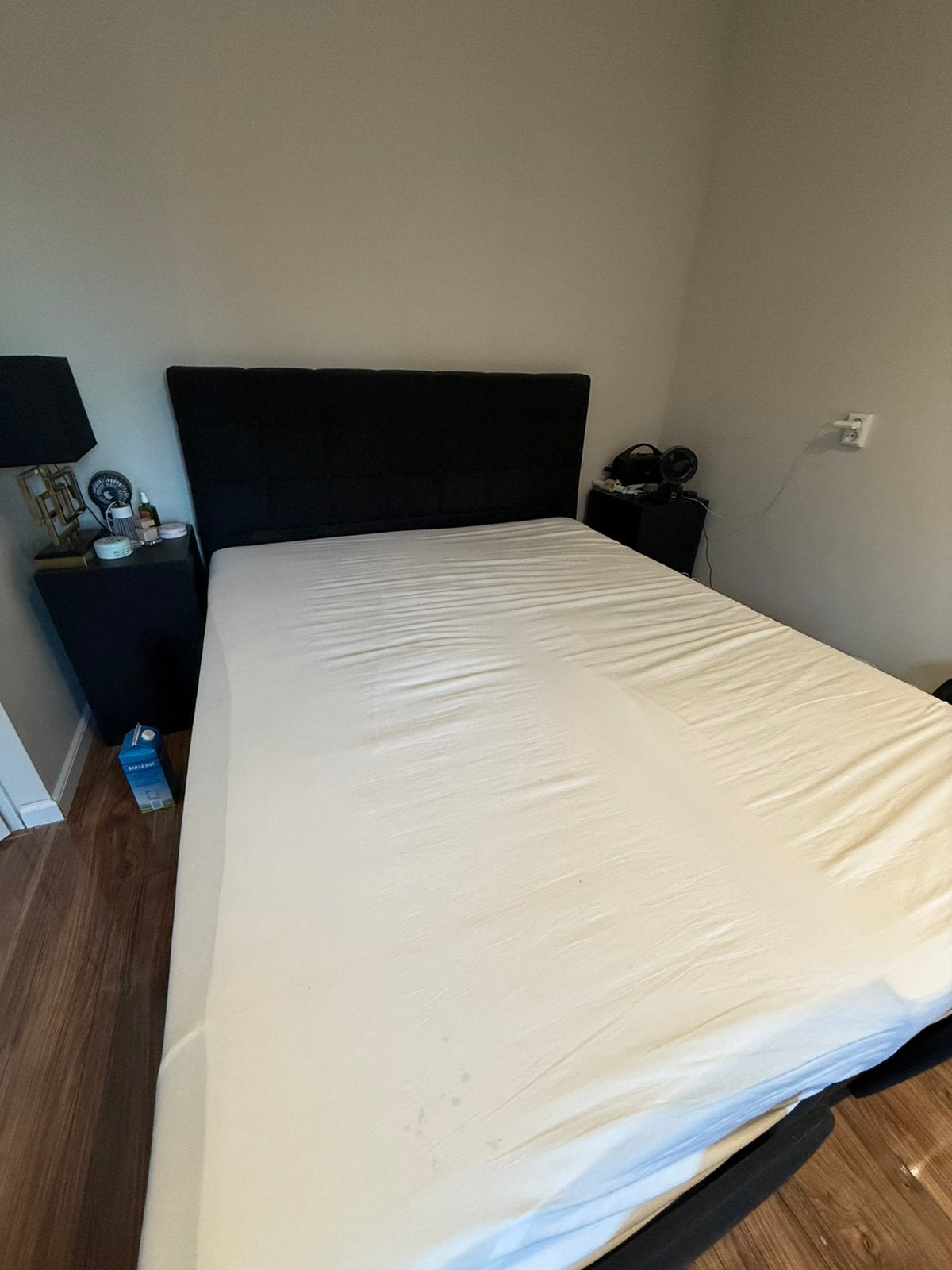 Elektrische boxspring 160/200, Ophalen, Gebruikt, Zwart, Tweepersoons