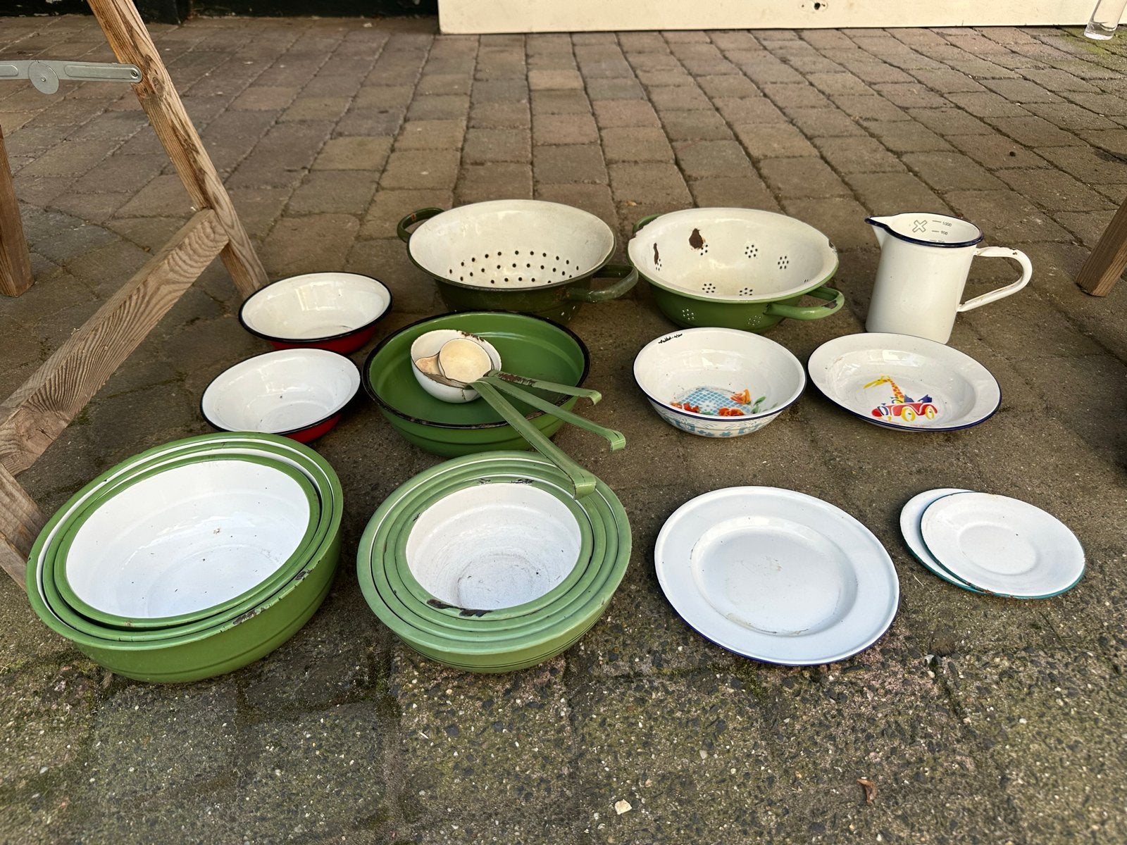 lot emaille keukengerei, Antiek en Kunst, Ophalen