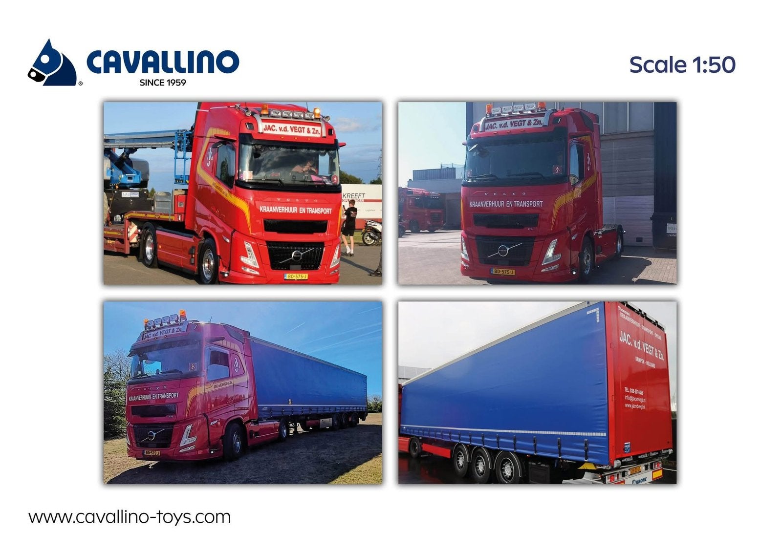 Cavallino 1:50 vd Vegt Geen Tekno/Wsi, Ophalen of Verzenden, Nieuw, Bus of Vrachtwagen, Overige merken