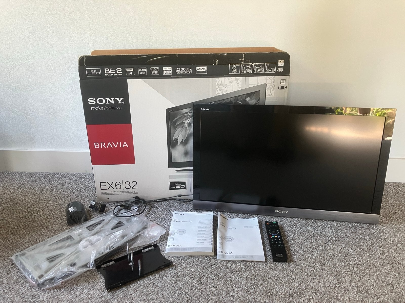 Sony Bravia LCD TV - 32 inch Full HD incl muurbeugel, Ophalen, Gebruikt, 50 Hz, LCD