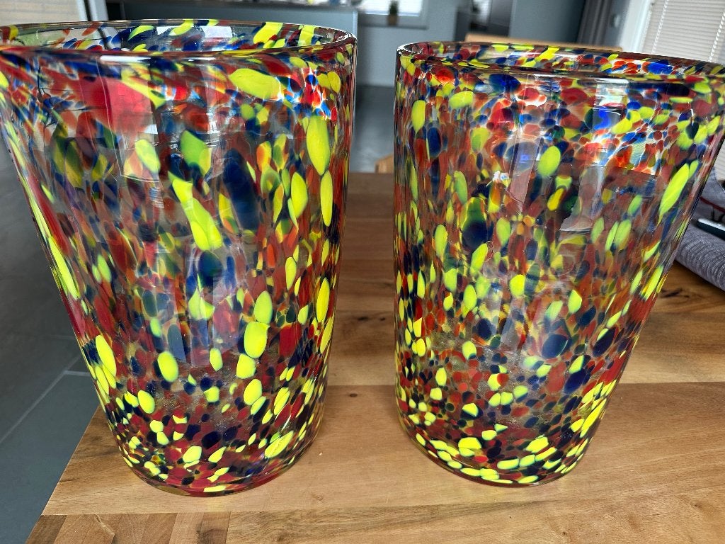 pols potten/ vazen echt design, Ophalen, Overige kleuren, Minder dan 50 cm, Glas