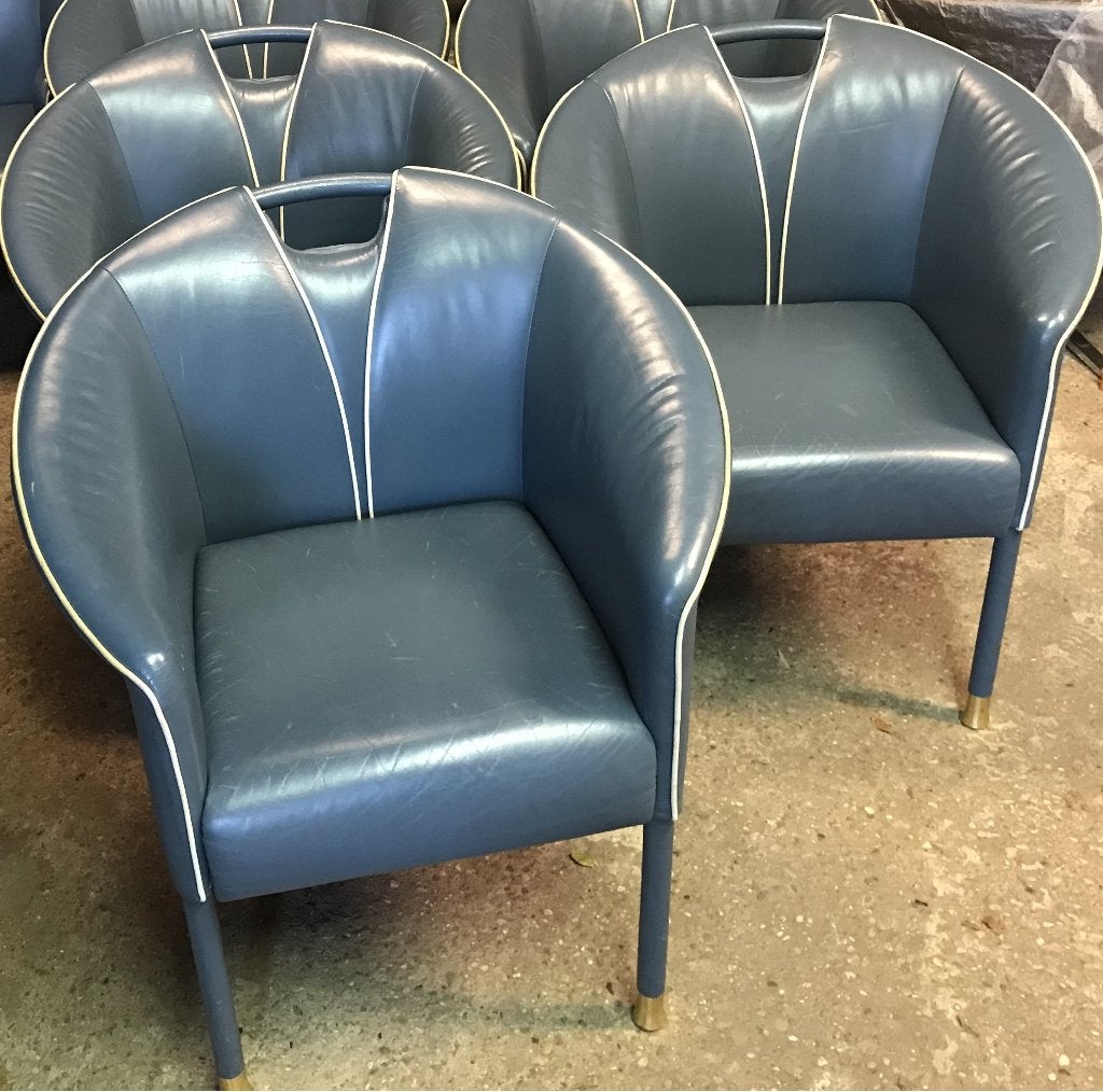 4 Paola Piva Auretta Wittmann stoel stoelen design modern, Ophalen, Leer, Zo goed als nieuw, Nvt