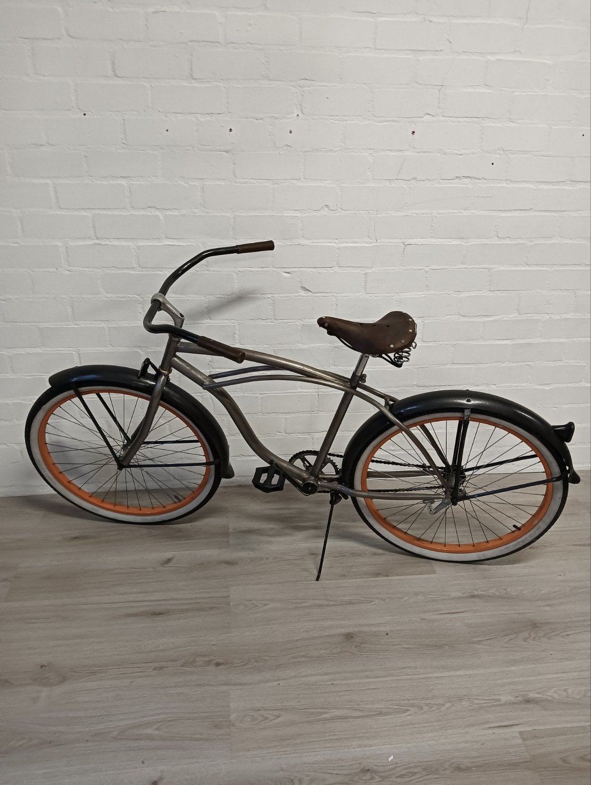 Vintage Cruiser Fiets - Uniek Design met Brooks Zadel, Fietsen en Brommers, Terugtraprem, Gebruikt, 53 tot 57 cm, Ophalen