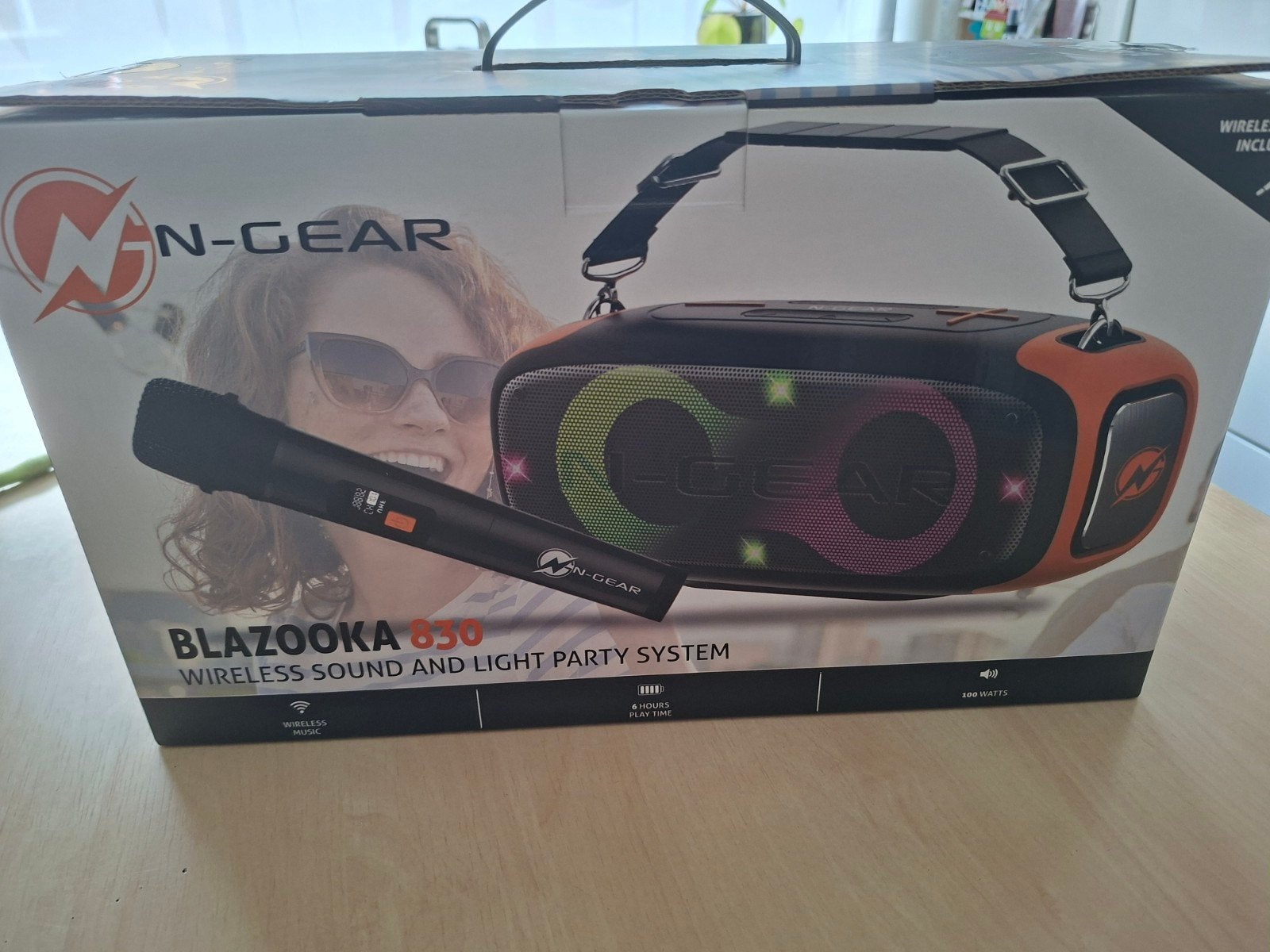 N-GEAR BLAZOOKA 830 Draadloos Geluid & Licht Partysysteem, Audio, Tv en Foto, Ophalen, Nieuw, Complete set