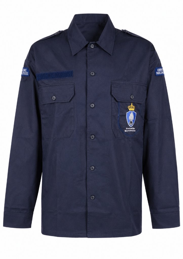 Gezocht: VT overhemd donkerblauw KMar (oud model), Ophalen of Verzenden, Marechaussee, Nederland, Kleding of Schoenen