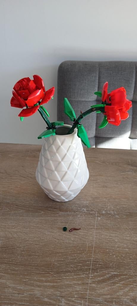 40460 lego rozen in witte vaas bloemen setje rode roos, Lego, Ophalen of Verzenden, Zo goed als nieuw, Complete set