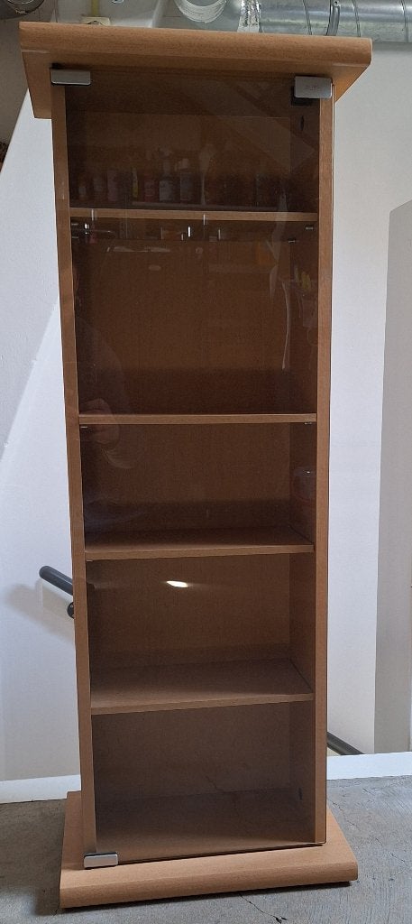 Boekenkast met glazen deur, Huis en Inrichting, Kasten | Boekenkasten, Ophalen, Met deur(en), 50 tot 100 cm, Minder dan 100 cm