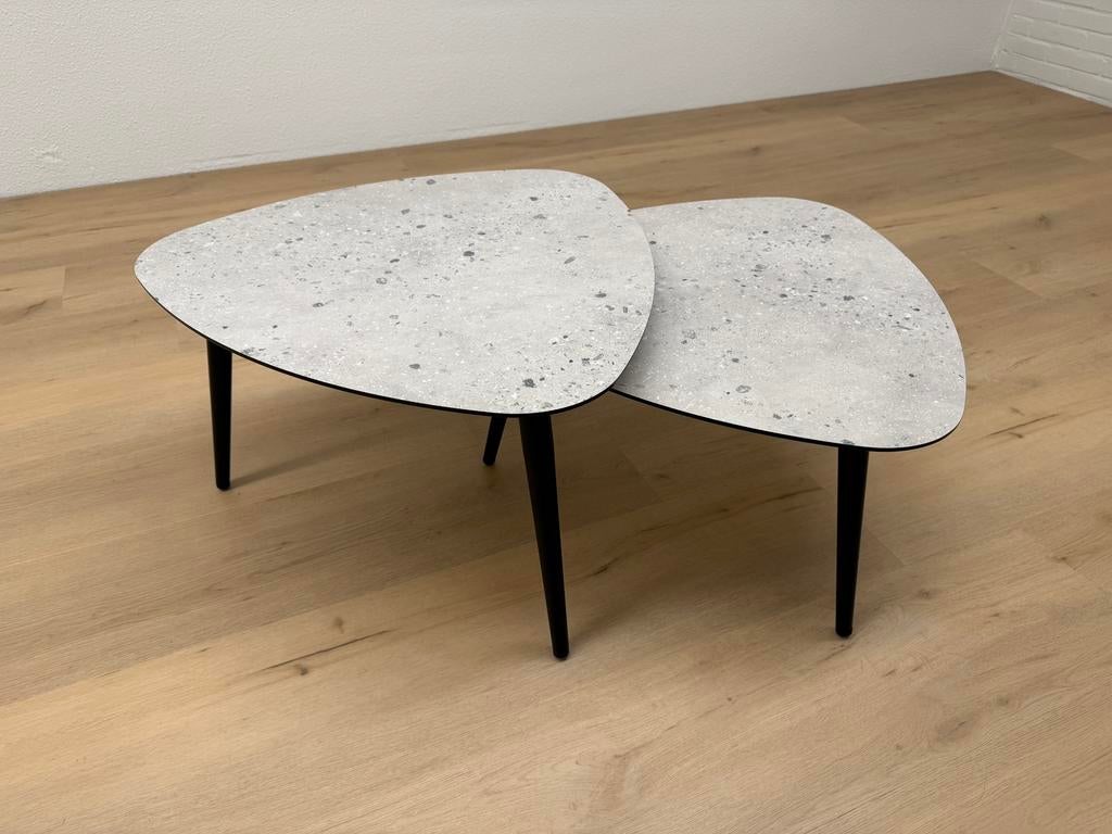 Salontafel setje HPL 60cm - Direct Leverbaar, Ophalen, 50 tot 100 cm, 50 tot 100 cm, Zo goed als nieuw