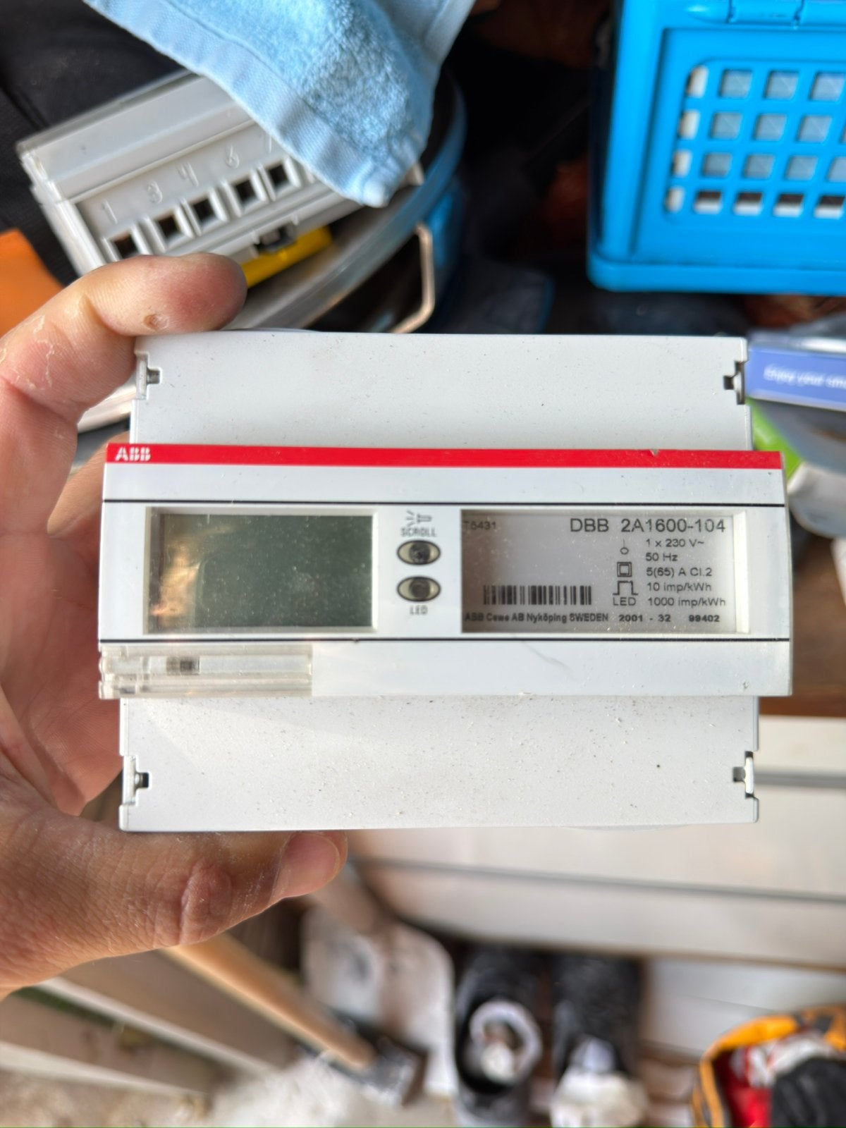 ABB DBB 2A1600-104 kWh meter DIN-rail, nieuwstaat, Ophalen, Zo goed als nieuw
