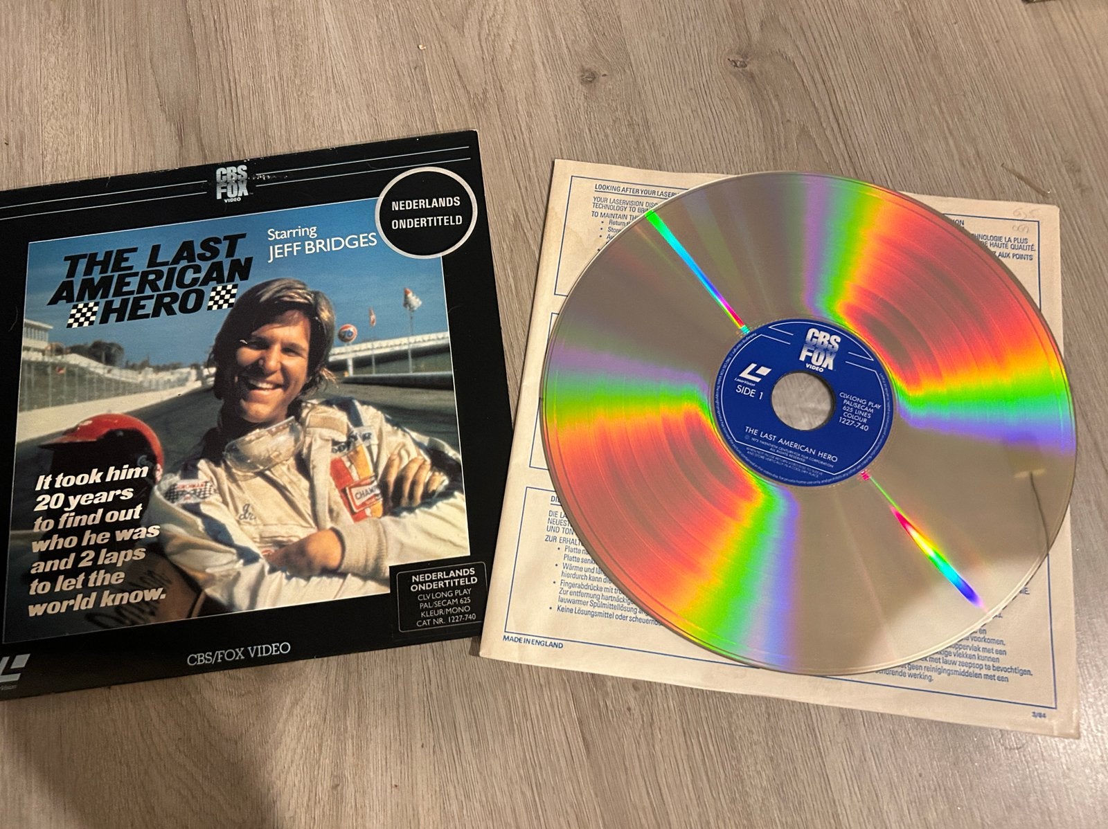 Laserdisc/Laservision The Last American Hero, Ophalen of Verzenden, Zo goed als nieuw