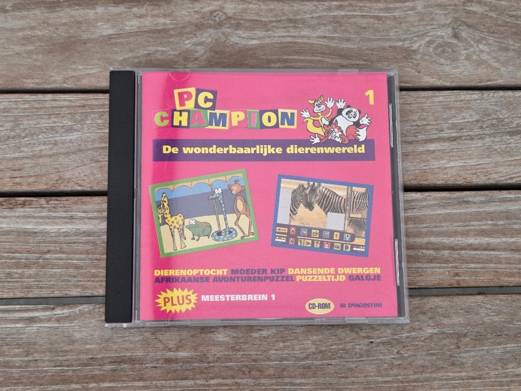 PC Champion – De Wonderbaarlijke Dierenwereld (CD‑ROM), Spelcomputers en Games, Puzzel en Educatief, Gebruikt, 1 speler, Ophalen of Verzenden