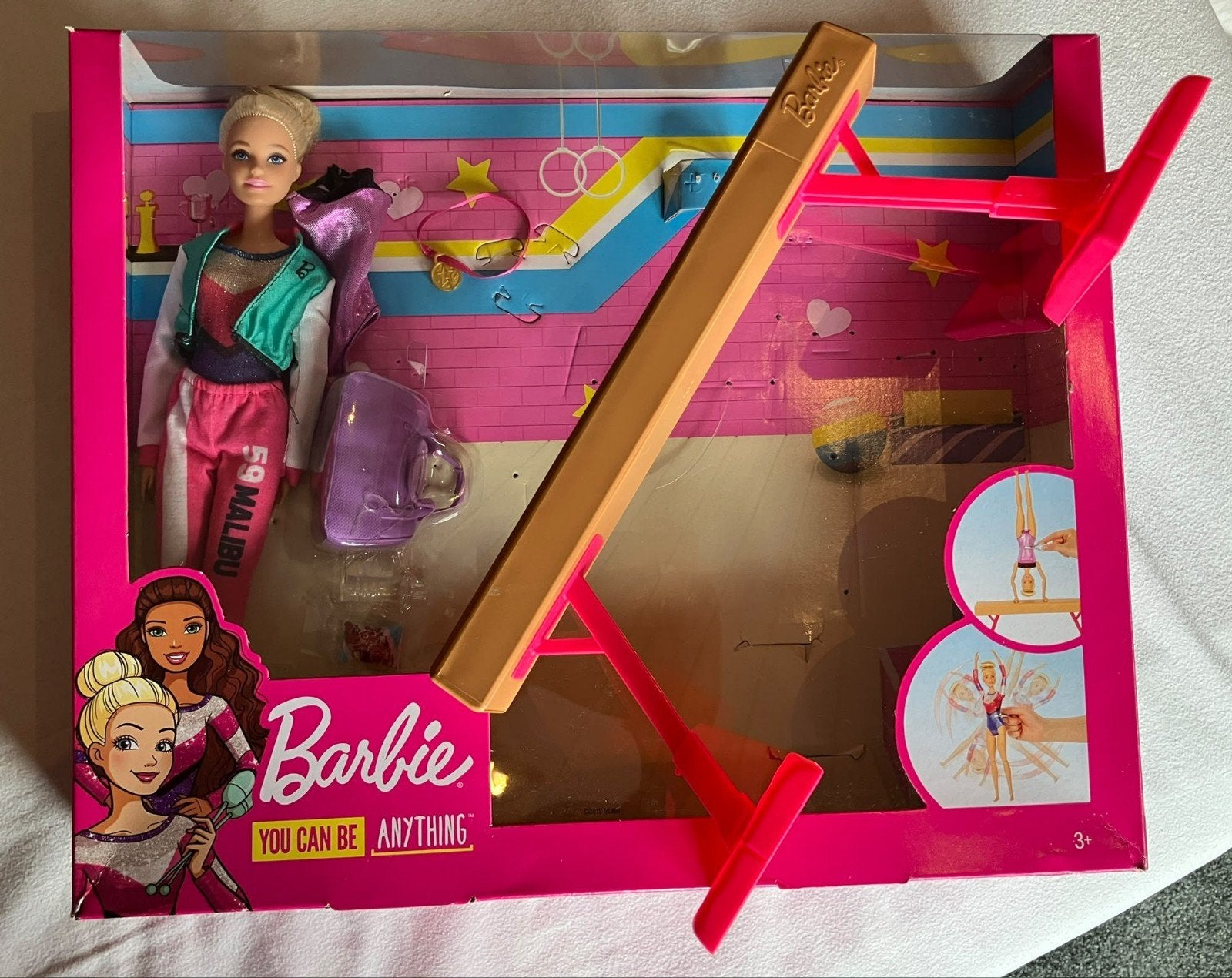 Barbie turnster en Barbie met paard speelset, Ophalen of Verzenden, Gebruikt, Barbie
