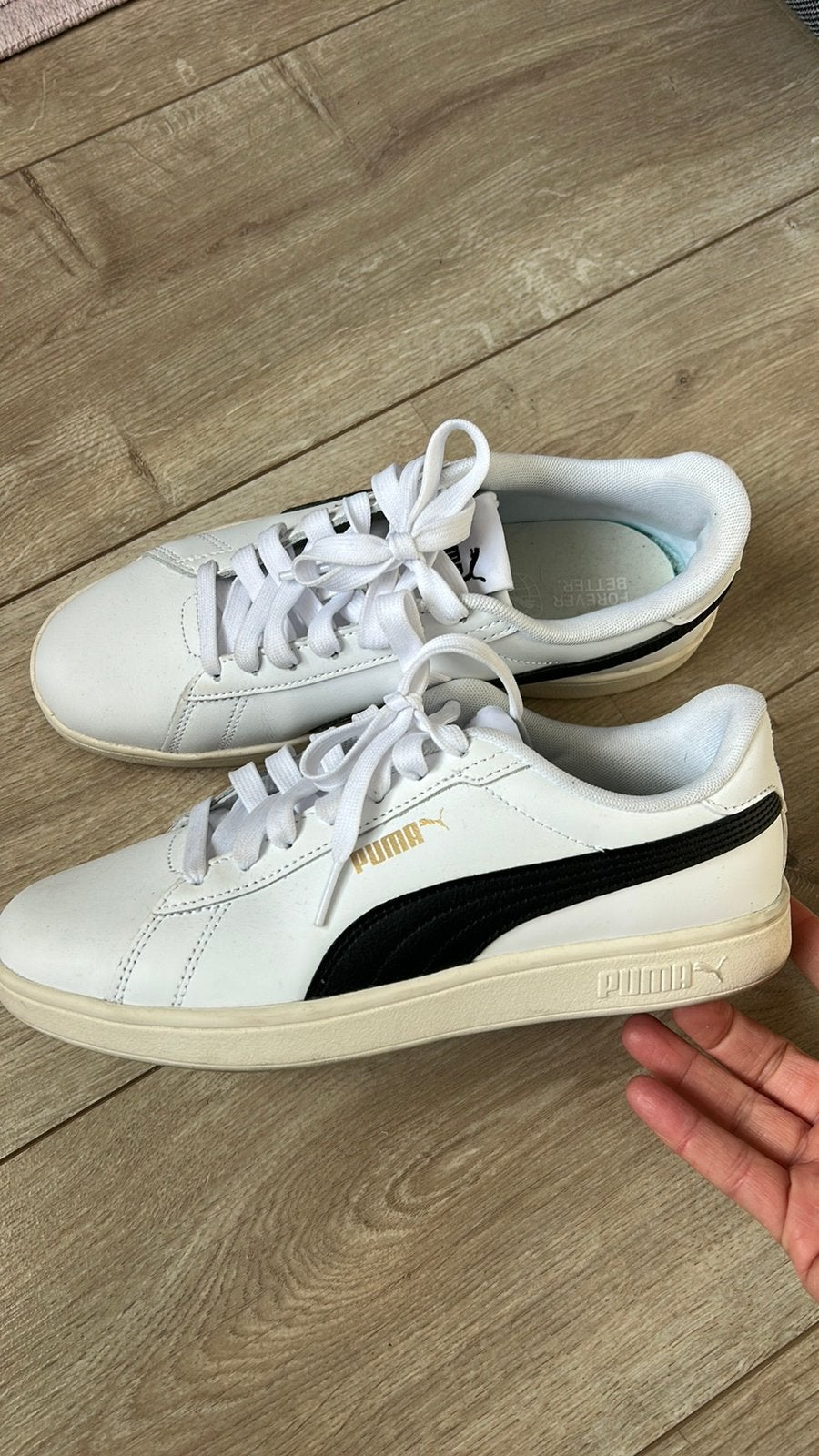 Puma 38,5 wit leer zomer zgan, Ophalen of Verzenden, Zo goed als nieuw, Wit, Sneakers of Gympen