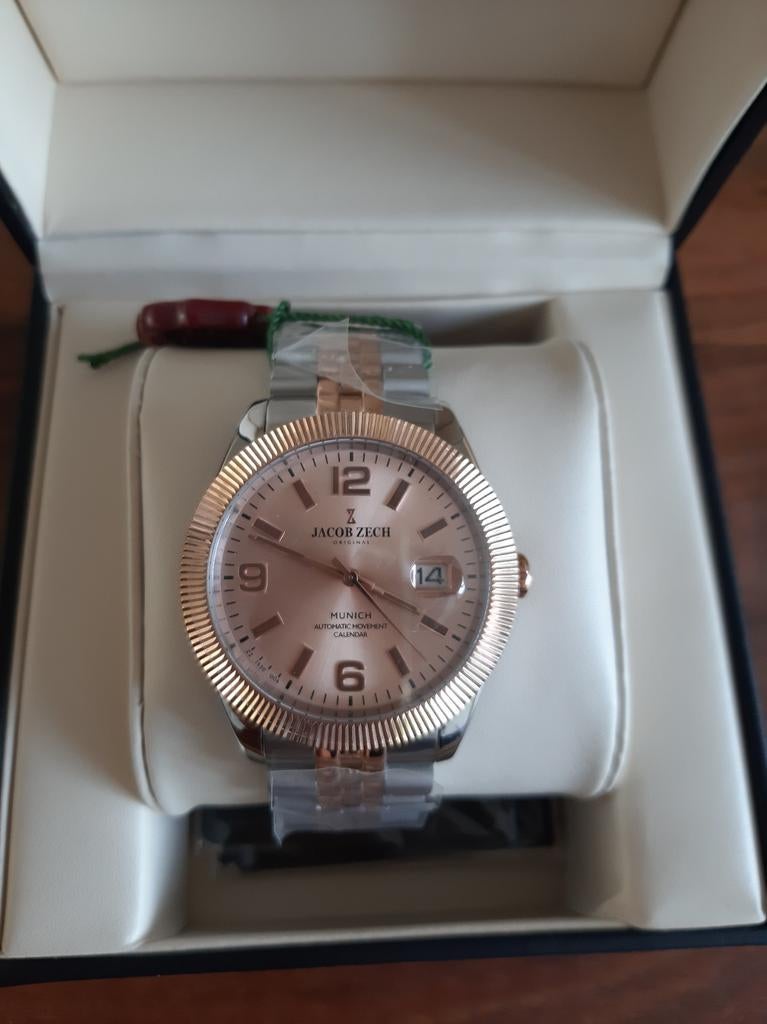 Jacob Zech Herenhorloge - Nieuw in Doos, Sieraden, Tassen en Uiterlijk, Horloges | Heren, Overige merken, Staal, Staal, Polshorloge