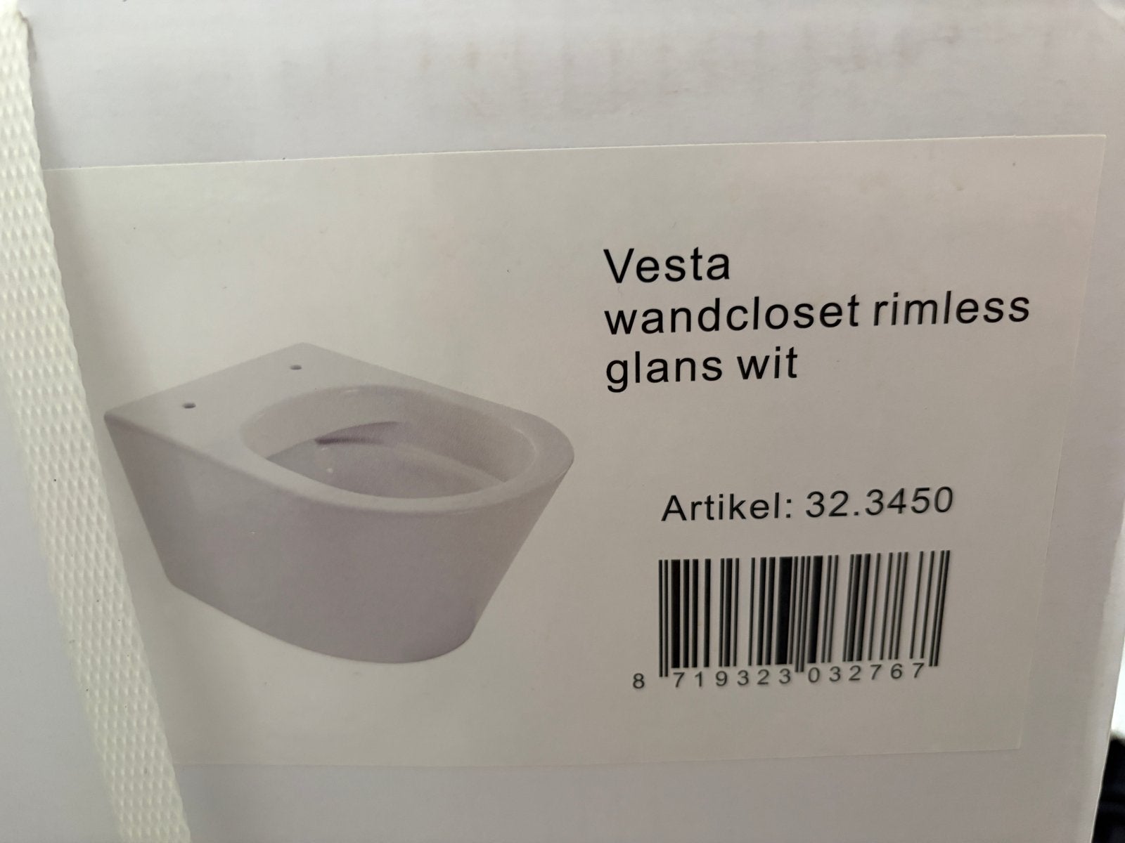 WC Vesta wandcloset - nieuw in doos, Ophalen, Nieuw, Toilet