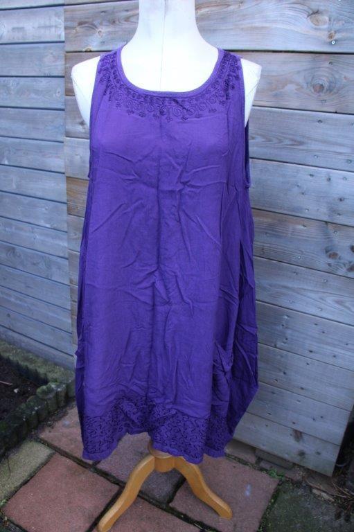 Jurk donkerpaars Bora FAshion mt XL Vaste prijs, Kleding | Dames, Bora, Paars, Maat 46/48 (XL) of groter, Ophalen of Verzenden