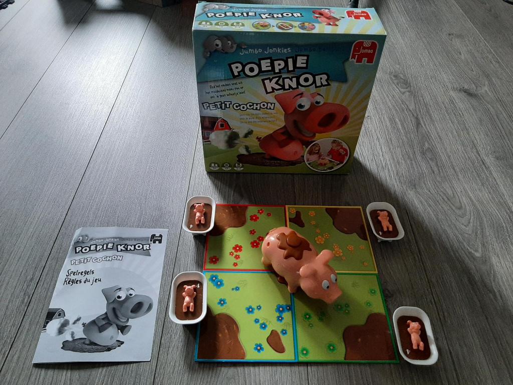 Jumbo Poepie Knor, Hobby en Vrije tijd, Gezelschapsspellen | Bordspellen, Zo goed als nieuw, Een of twee spelers, Drie of vier spelers