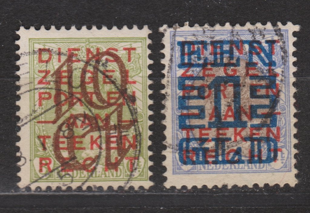 NVPH 132 - 133 geb Opruimingsuitgifte 1923 NEDERLAND p/stuk, Postzegels en Munten, Ophalen of Verzenden, T/m 1940, Gestempeld