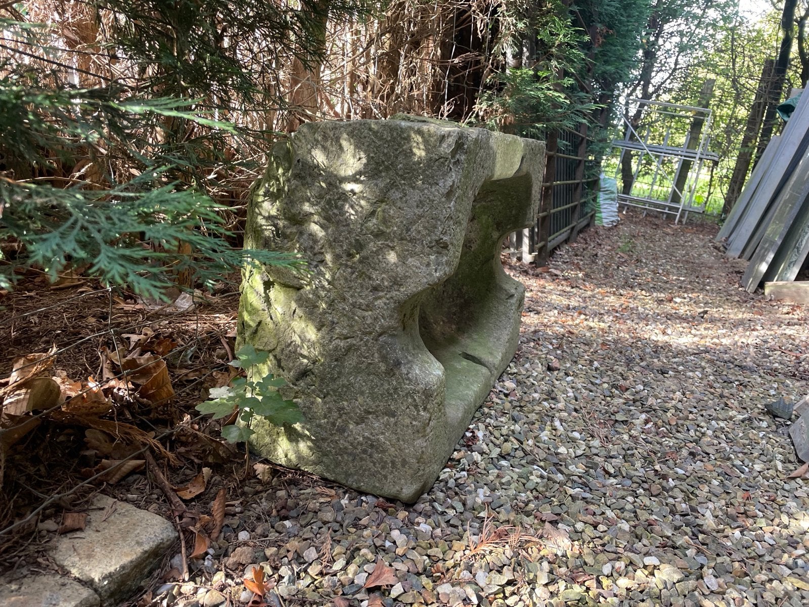 Originele blauwstenen trog met overloop (65x45 cm), Ophalen