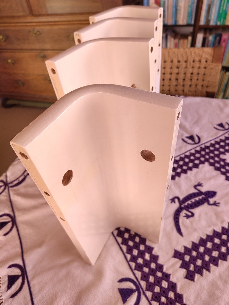 auping bedpoten 34 cm, Huis en Inrichting, Slaapkamer | Bedden, Gebruikt, 70 cm of minder, Verzenden, Wit