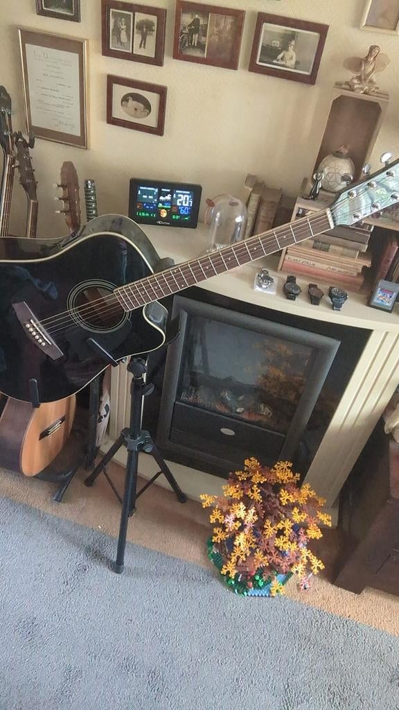 Ibanez PF15ECE- BK Western Gitaar met Standaard, Ophalen, Gebruikt, Western- of Steelstringgitaar
