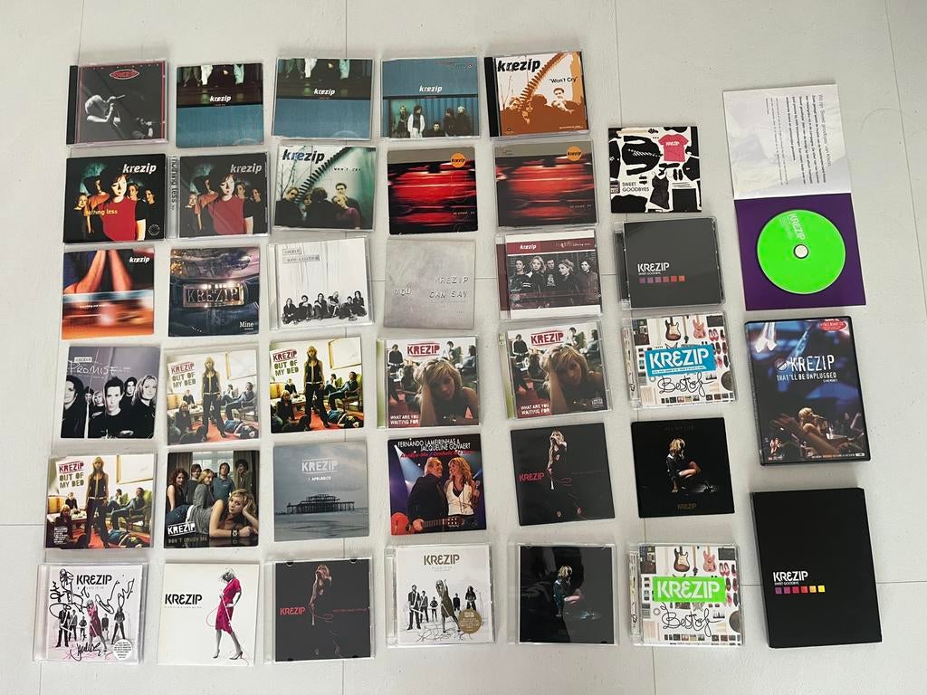 Krezip CD/DVD verzameling (38 stuks), Cd's en Dvd's, Cd's | Pop, Ophalen, Zo goed als nieuw