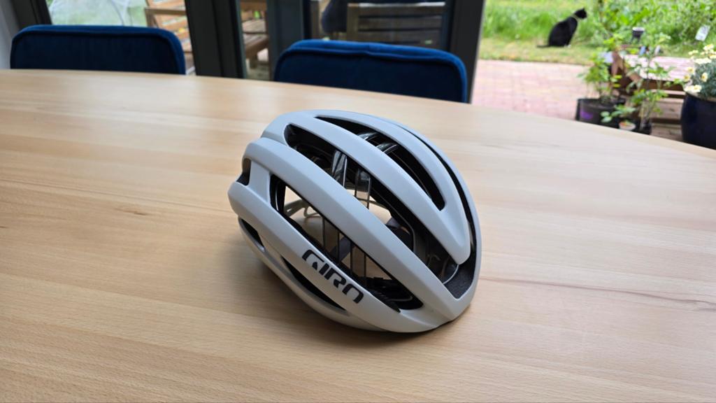 Giro Aries Spherical MIPS Wit (L) Helm, Fietsen en Brommers, Fietsaccessoires | Fietshelmen, Zo goed als nieuw, Heer of Dame, L