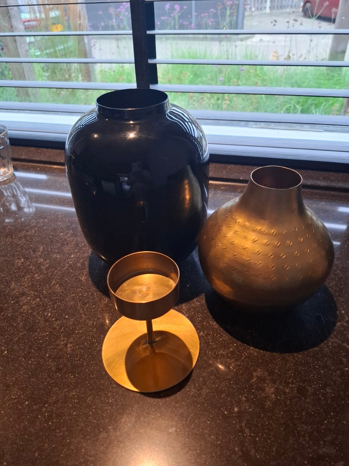 Diverse decoratie in nette staat: vazen en kandelaar, Ophalen of Verzenden