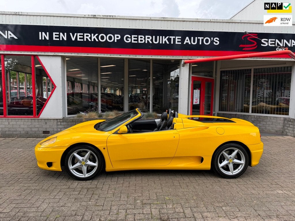 Ferrari 360 3.6 V8 Spider F1- Giallo Modena - NAP - Inr Mog, Auto's, Ferrari, Automaat, Achterwielaandrijving, Gebruikt, Cabriolet
